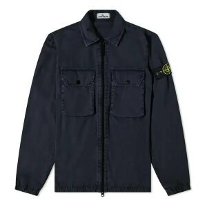 STONE ISLAND Xg[ACh Y Xj[J[ ySTONE ISLAND 2 Pocket Brushed Cotton Shirt Jacket 'Navy' 7515113WN-V0120z TCY US_M_XXXL