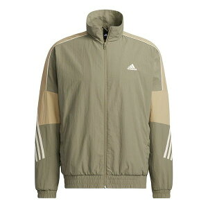 adidas AfB_X Y Xj[J[ yMen's adidas Si Wov Jkt Contrasting Colors Sports Stand Collar Logo Jacket Autumn Olive GT6357z TCY US_M_XXL