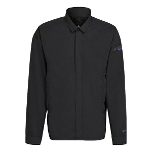 adidas AfB_X Y Xj[J[ yMen's adidas Terrex C Myshelter W.r Colorful Logo Stripe Printing Lapel Jacket Black H65697z TCY US_M_M