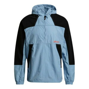 adidas AfB_X Y Xj[J[ yadidas originals Contrasting Colors Loose Sports Hooded Jacket Sky Blue H09103z TCY US_M_XL