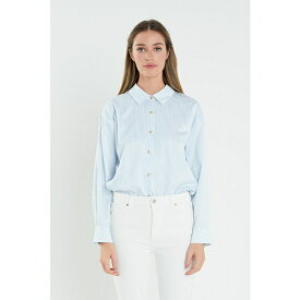 イングリッシュファクトリー レディース カットソー トップス Women's Stripe Shirt Blue