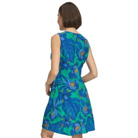 トミー ヒルフィガー レディース ワンピース トップス Women's Printed A-Line Dress Parakeet M