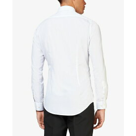 オポスーツ メンズ シャツ トップス Men's Solid Color Shirt White