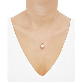 ホノラ レディース ネックレス・チョーカー・ペンダントトップ アクセサリー Cultured Natural Ming Pearl (14mm) & Diamond (1/5 ct. t.w.) 18" Pendant Necklace in 14k Rose Gold (Also in Cultured White Ming Pearl) Rose Gold