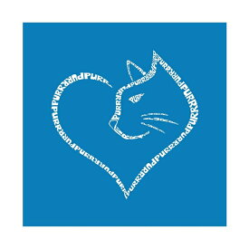 エルエーポップアート レディース トートバッグ バッグ Cat Heart - Small Word Art Tote Bag Sapphire