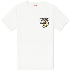 ケンゾー メンズ Tシャツ トップス Kenzo Tiger Varsity Slim Tee White