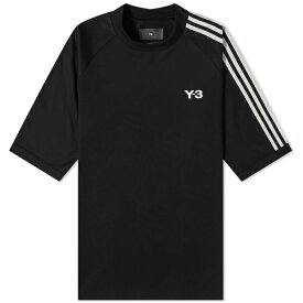 ワイスリー メンズ Tシャツ トップス Y-3 3 Stripe T-Shirt Black