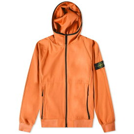 ストーンアイランド メンズ ジャケット＆ブルゾン アウター Stone Island Light Soft Shell-R Hooded Jacket Orange