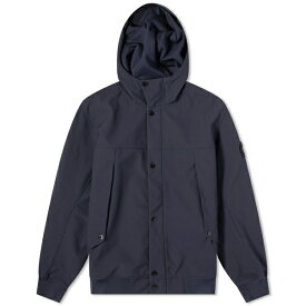 ストーンアイランド メンズ ジャケット＆ブルゾン アウター Stone Island Soft Shell-R Hooded Jacket Blue