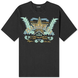 バルマン メンズ Tシャツ トップス Balmain Western Print T-Shirt Black