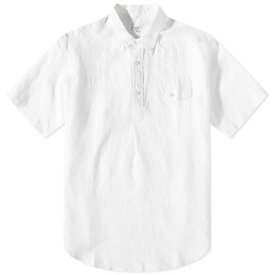 エンジニアガーメンツ メンズ シャツ トップス Engineered Garments Popover Button Down Short Sleeve Shirt White