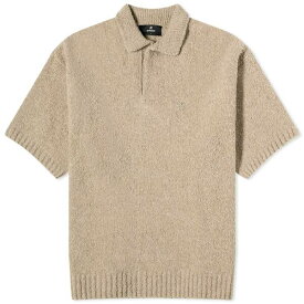 リプレゼント メンズ ポロシャツ トップス Represent Boucle Textured Knit Polo Neutrals