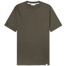 ノースプロジェクト メンズ Tシャツ トップス Norse Projects Johannes Standard Pocket T-Shirt Green