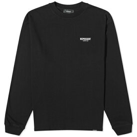 リプレゼント メンズ Tシャツ トップス Represent Represent Owners Club Long Sleeve T-Shirt Black