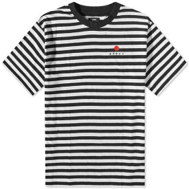 エドウィン メンズ Tシャツ トップス Edwin Basic Stripe T-Shirt Black