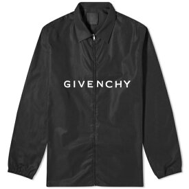 ジバンシー メンズ シャツ トップス Givenchy Logo Zip Shirt Black