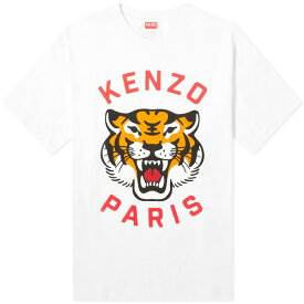 ケンゾー メンズ Tシャツ トップス Kenzo Lucky Tiger Oversized Tee White