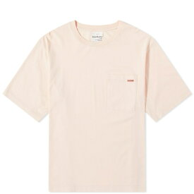 アクネ ストゥディオズ メンズ Tシャツ トップス Acne Studios Edie Pocket Pink Label T-Shirt Pink