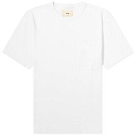 フォーク メンズ Tシャツ トップス Folk Pocket Nep Assembly T-Shirt White