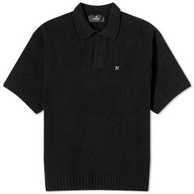 リプレゼント メンズ ポロシャツ トップス Represent Boucle Textured Knit Polo Black