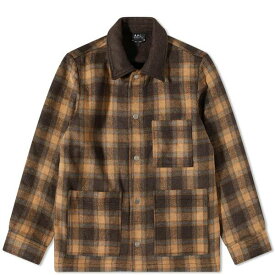 アーペーセー メンズ ジャケット＆ブルゾン アウター A.P.C. New Emile Check Wool Work Jacket Brown