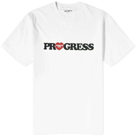 カーハート メンズ Tシャツ トップス Carhartt WIP Heart Progress Tee White