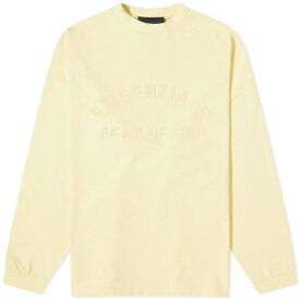 エフオージーエッセンシャルズ メンズ Tシャツ トップス Fear of God ESSENTIALS Spring Long Sleeve Printed T-Shirt Yellow