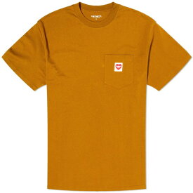 カーハート メンズ Tシャツ トップス Carhartt WIP Pocket Heart T-Shirt Brown