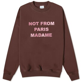 ドロールドムッシュ メンズ パーカー・スウェットシャツ アウター Dr´le de Monsieur Not Form Paris Madame Slogan Crew Sweat Red
