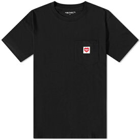 カーハート メンズ Tシャツ トップス Carhartt WIP Pocket Heart T-Shirt Black