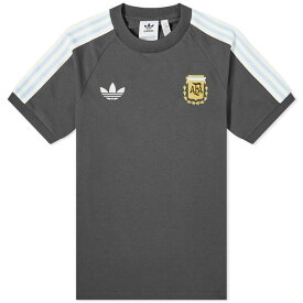 アディダス メンズ Tシャツ トップス Adidas Argentina OG 3 Stripe Tee Black