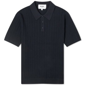 ワックスロンドン メンズ ポロシャツ トップス Wax London Naples Knit Polo Blue