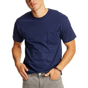 �w�C���Y �����Y T�V���c �g�b�v�X Beefy-T Unisex Pocket T-Shirt, 2-Pack Navy