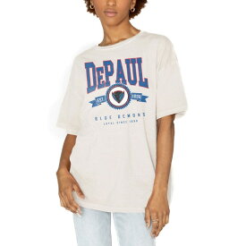 ゲームデイ レディース Tシャツ トップス DePaul Blue Demons Gameday Couture Women's Get Goin' Oversized TShirt White