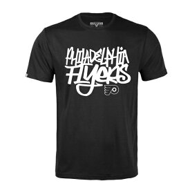 レベルウェア メンズ Tシャツ トップス Philadelphia Flyers Levelwear Richmond Graffiti TShirt Black