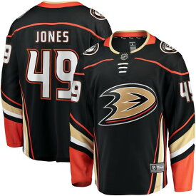 ファナティクス メンズ ユニフォーム トップス Max Jones Anaheim Ducks Fanatics Branded Home Breakaway Jersey Black