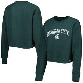 リーグカレッジエイトウェア レディース パーカー・スウェットシャツ アウター Michigan State Spartans League Collegiate Wear Women's Classic Campus Corded Timber Sweatshirt Green