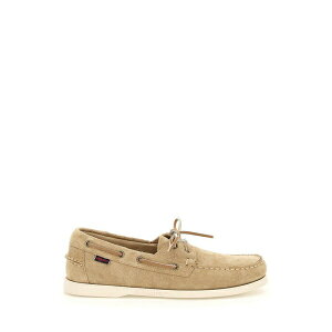 ZoS Y Xb|E[t@[ V[Y Lace-up Round Toe Boat Shoes Beige Camel