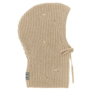 }^}WF fB[X Xq ANZT[ Distressed Wool Balaclava BEIGE