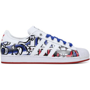 adidas �A�f�B�_�X �����Y �X�j�[�J�[ �yadidas Superstar 35th Anniversary Graphic�z �T�C�Y US_10.5(28.5cm) White/Red/Blue