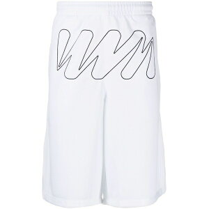 �I�t�z���C�g �����Y �J�W���A���p���c �{�g���X Wave outl diagonal mesh shorts White