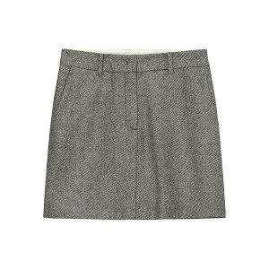 �}���R�|�[�� ���f�B�[�X �X�J�[�g �{�g���X Stripe-pattern tailored skirt Grey