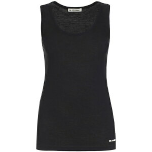 �W���E�T���_�[ ���f�B�[�X �J�b�g�\�[ �g�b�v�X Tank top in cotone Black