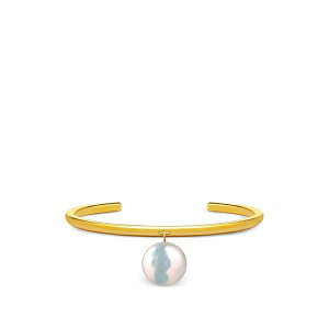 �o�[�e�B�S �����Y �u���X���b�g�E�o���O���E�A���N���b�g �A�N�Z�T���[ Pearl-pendant open-cuff bracelet Gold