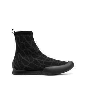 ���@�����e�B�m �K�����@�[�j �����Y �u�[�c �V���[�Y toile iconographe sock boots Black