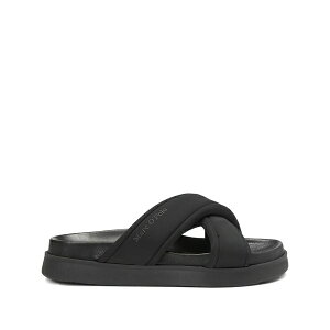 �}���R�|�[�� ���f�B�[�X �T���_�� �V���[�Y Crossed-strap slides Black