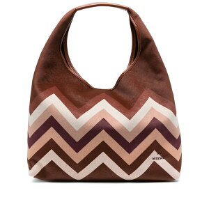 MISSONI ミッソーニ 総柄 レザーハンドル トートバッグ 大容量 
