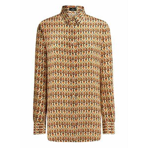 ETRO ノースリーブ ビジュー ゼブラ柄 シルクブラウス イタリア製 訳 