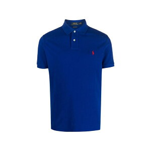 �����t���[���� �����Y �|���V���c �g�b�v�X Polo pony-embroidered polo shirt Blue