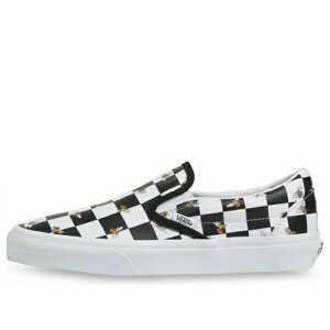Vans �o���Y �����Y �X�j�[�J�[ �yVans Classic Slip-On Bee Check 'Black White' VN0A33TB9EH�z �T�C�Y US_M_4.5
